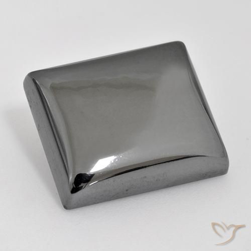 30.37ct Natural Silver Gray Hematite, Baguette, Opaque