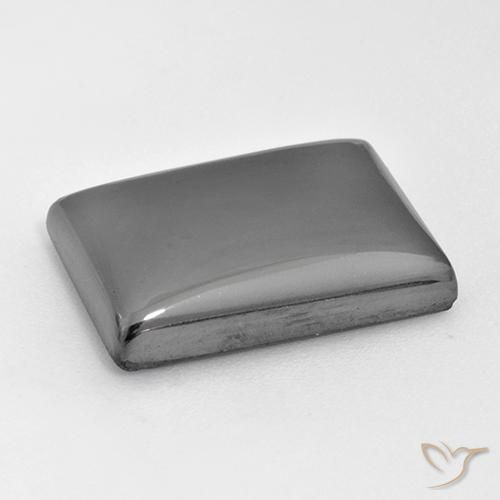 Hematite Gemstone in 20 x 15 mm (calibrated) Size for Sale, Hematite Stone in Medium Gray Color