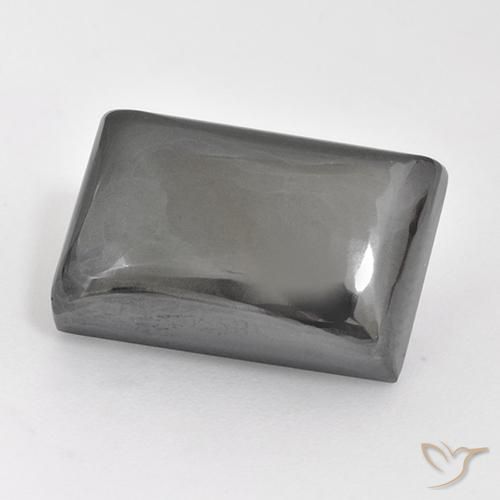 19.79ct Natural Silver Gray Hematite, Baguette, Opaque