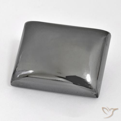 28.12ct Natural Silver Gray Hematite, Baguette, Opaque