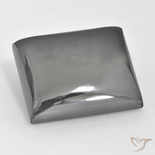 28.12 ct Gray Hematite Stone, Natural Hematite in Baguette Cabochon Shape for Sale