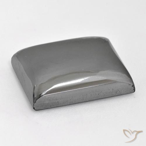 Hematite Gemstone in 18.1 x 14.7 mm Size for Sale, Hematite Stone in Silver Gray Color