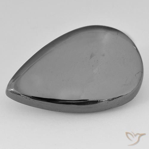 Hematite Gemstone in 25.1 x 16.4 mm Size for Sale, Hematite Stone in Medium Gray Color