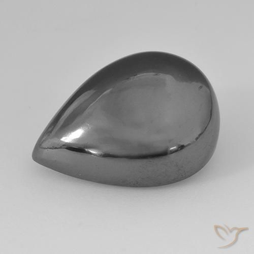 31.32ct Natural Grey Hematite, Pear Shape, Opaque