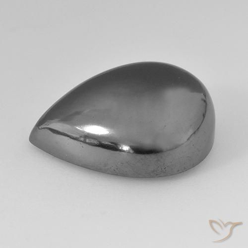 Hematite Gemstone in 20 x 15 mm (calibrated) Size for Sale, Hematite Stone in Grey Color