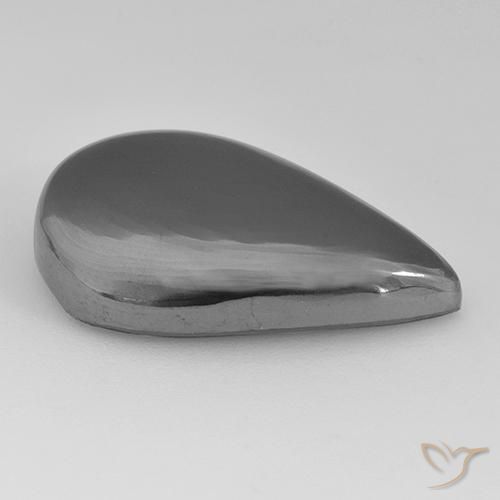 Hematite Gemstone in 23.8 x 15 mm Size for Sale, Hematite Stone in Medium Grey Color