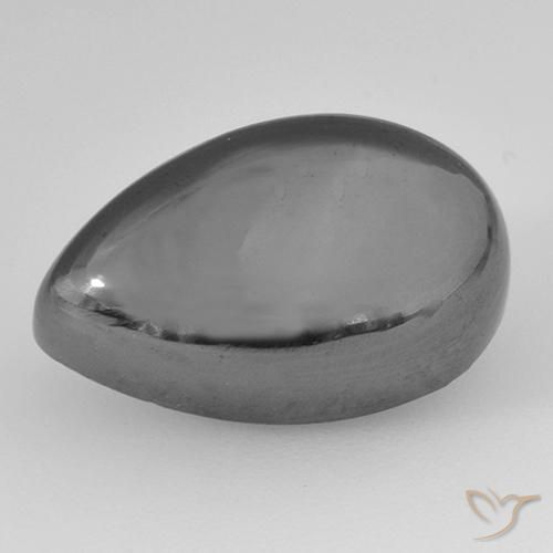 14.37ct Natural Medium Grey Hematite, Pear Shape, Opaque
