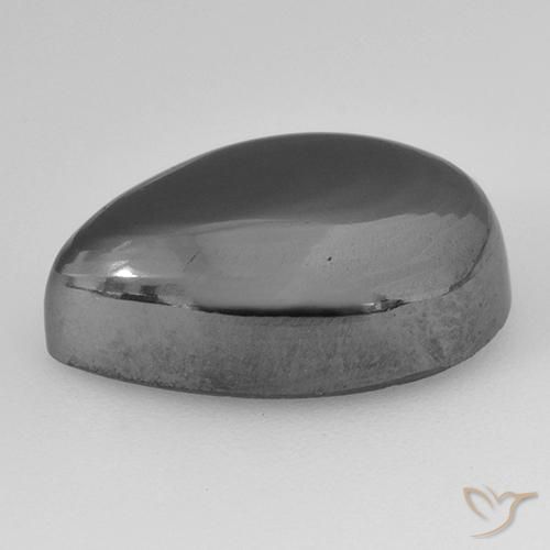 Hematite Gemstone in 16.4 x 10.2 mm Size for Sale, Hematite Stone in Medium Grey Color