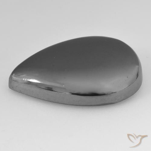 Hematite Gemstone in 24.1 x 17.1 mm Size for Sale, Hematite Stone in Silver Gray Color