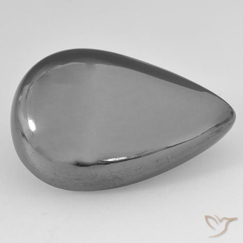 25.28 ct Pear Hematite, 22.9 x 14.6 mm From Brazil, Photo A