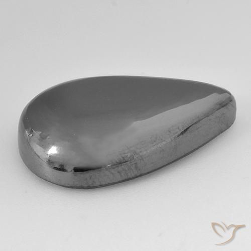Hematite Gemstone in 22.9 x 14.6 mm Size for Sale, Hematite Stone in Medium Gray Color