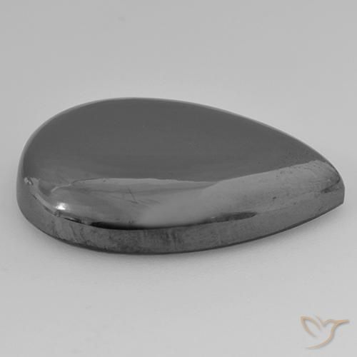 Hematite Gemstone in 25.1 x 16.5 mm Size for Sale, Hematite Stone in Medium Grey Color