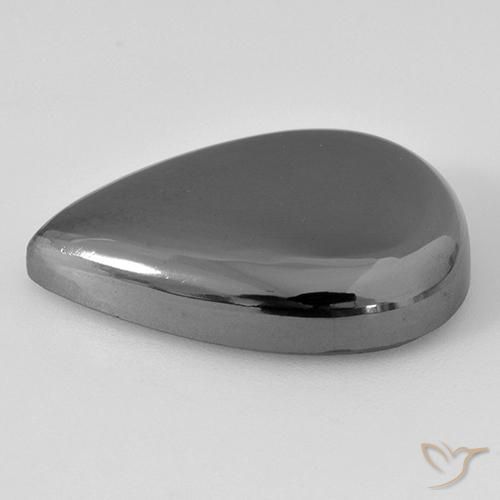 Hematite Gemstone in 23.5 x 16.2 mm Size for Sale, Hematite Stone in Medium Grey Color