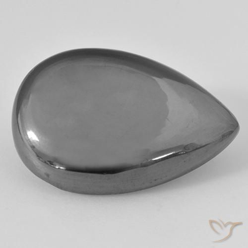 29.68ct Natural Medium Grey Hematite, Pear Shape, Opaque