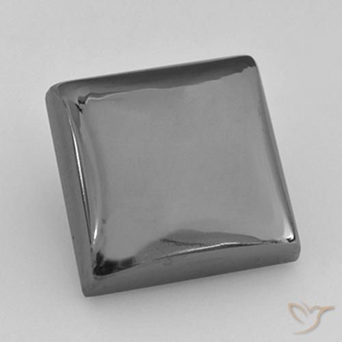 21.92 ct Gray Hematite Stone, Natural Hematite in Square Cabochon Shape for Sale