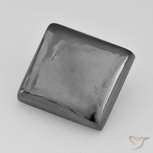23.29 ct Gray Hematite Stone, Natural Hematite in Square Cabochon Shape for Sale