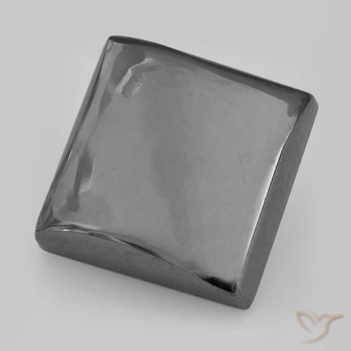 25.13ct Natural Medium Gray Hematite, Square, Opaque