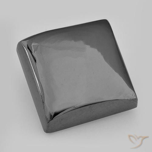 25.13 ct Gray Hematite Stone, Natural Hematite in Square Cabochon Shape for Sale