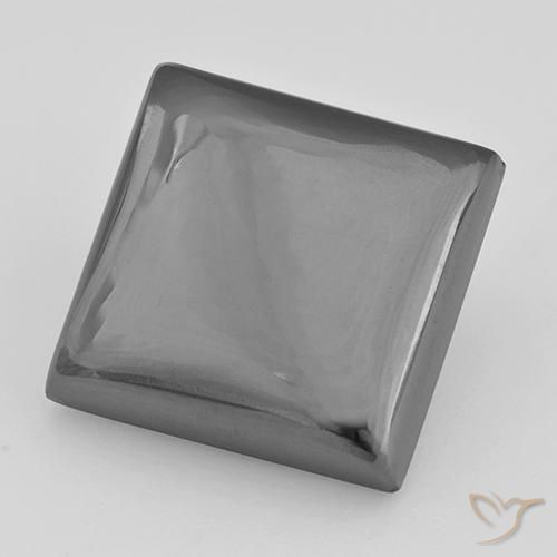 27.30 ct Gray Hematite Stone, Natural Hematite in Square Cabochon Shape for Sale