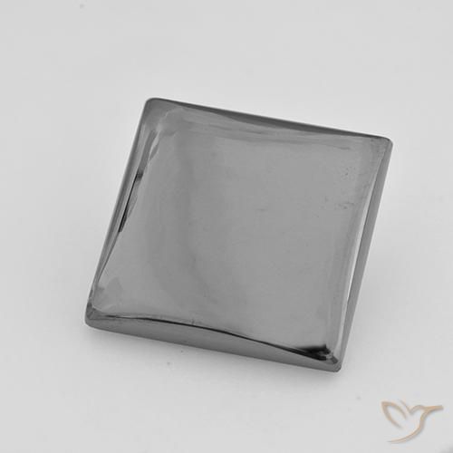 20.31 ct Gray Hematite Stone, Natural Hematite in Square Cabochon Shape for Sale