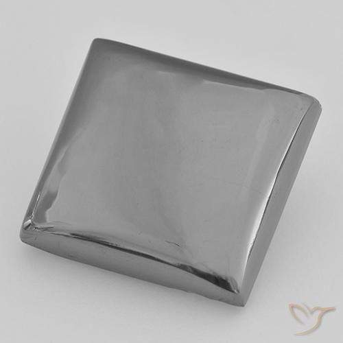 24.23ct Natural Silver Gray Hematite, Square, Opaque