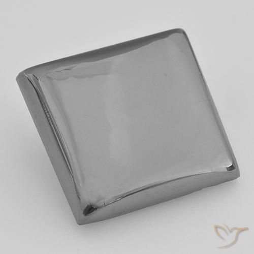 24.23 ct Gray Hematite Stone, Natural Hematite in Square Cabochon Shape for Sale