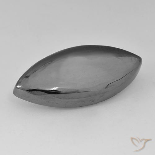 23.24ct Natural Medium Gray Hematite, Marquise, Opaque