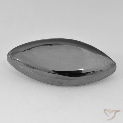 23.24 ct Gray Hematite Stone, Natural Hematite in Marquise Cabochon Shape for Sale