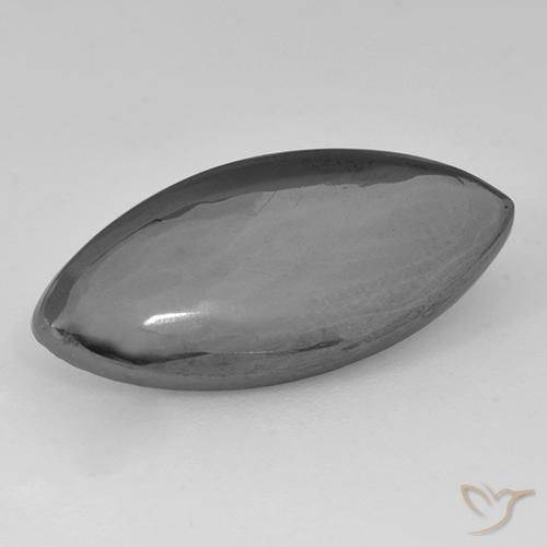 14.12 ct Marquise Hematite, 23.8 x 10.9 mm From Brazil, Photo A