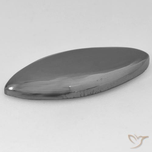Hematite Gemstone in 25 x 10.8 mm Size for Sale, Hematite Stone in Silver Gray Color