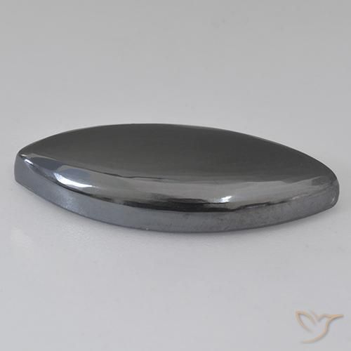 Hematite Gemstone in 28.3 x 12.6 mm Size for Sale, Hematite Stone in Silver Gray Color