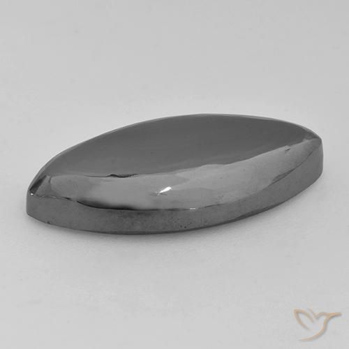 Hematite Gemstone in 23.9 x 11.4 mm Size for Sale, Hematite Stone in Silver Gray Color