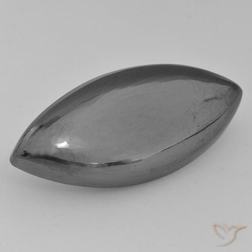 29.54 ct Marquise Hematite, 29.9 x 13.5 mm From Brazil, Photo A