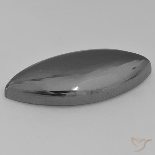 Hematite Gemstone in 29.9 x 13.5 mm Size for Sale, Hematite Stone in Medium Gray Color