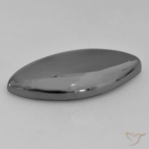 Hematite Gemstone in 25.4 x 12.2 mm Size for Sale, Hematite Stone in Medium Gray Color