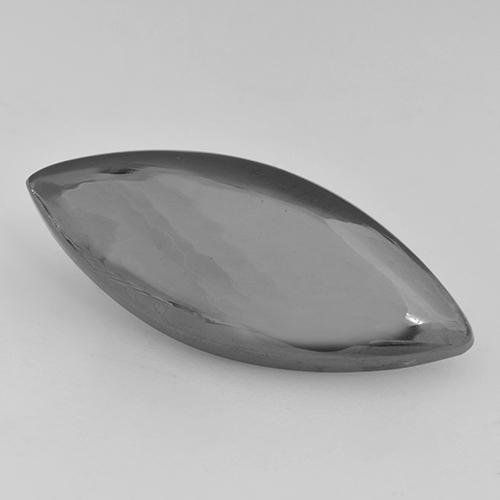 17.41 ct Gray Hematite Gemstone, Hematite Gem in Marquise Cabochon Shape for Sale.