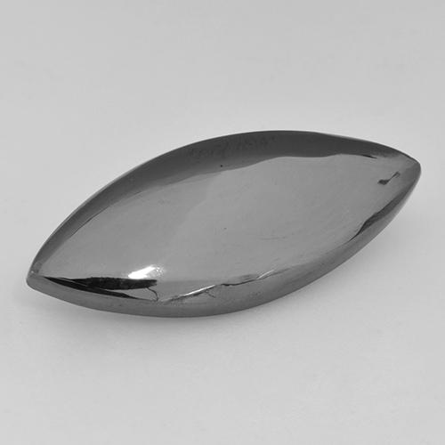17.41 ct Gray Hematite Stone, Natural Hematite in Marquise Cabochon Shape for Sale