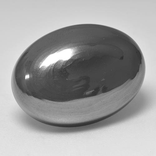 32.16 ct Gray Hematite Stone, Natural Hematite in Oval Cabochon Shape for Sale