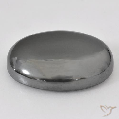 Hematite Gemstone in 23 x 17.8 mm Size for Sale, Hematite Stone in Silver Gray Color