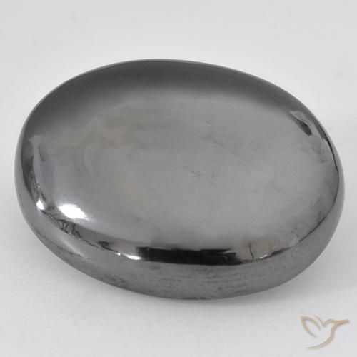 38.37ct Natural Medium Gray Hematite, Oval, Opaque