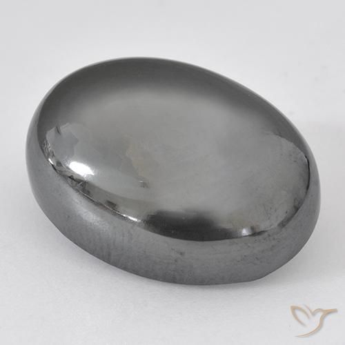 29.40 ct Gray Hematite Stone, Natural Hematite in Oval Cabochon Shape for Sale