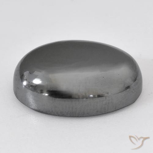 Hematite Gemstone in 20 x 15 mm (calibrated) Size for Sale, Hematite Stone in Medium Gray Color