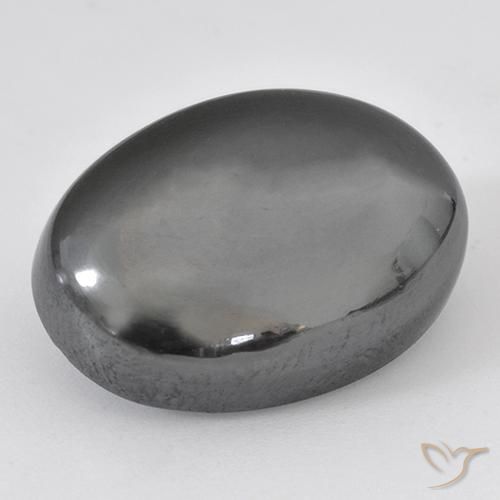 33.07 ct Gray Hematite Stone, Natural Hematite in Oval Cabochon Shape for Sale
