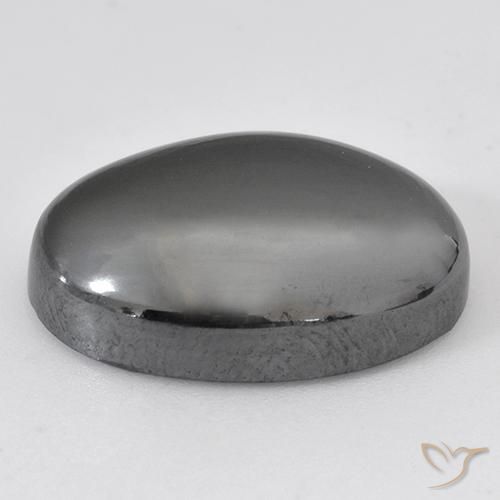 Hematite Gemstone in 21.6 x 15.2 mm Size for Sale, Hematite Stone in Silver Gray Color