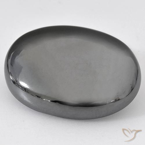 37.56ct Natural Medium Gray Hematite, Oval, Opaque
