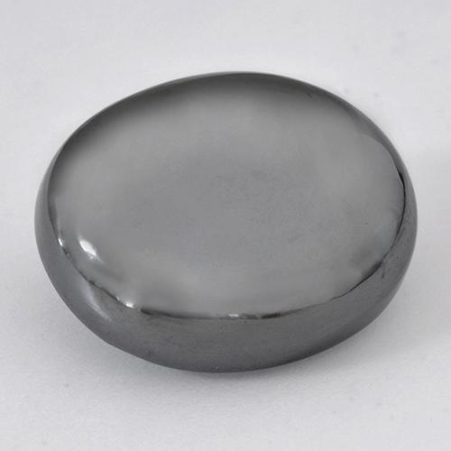 28.48 ct Gray Hematite Gemstone, Hematite Gem in Oval Cabochon Shape for Sale.