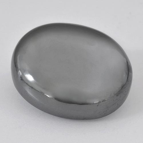 28.48 ct Gray Hematite Stone, Natural Hematite in Oval Cabochon Shape for Sale
