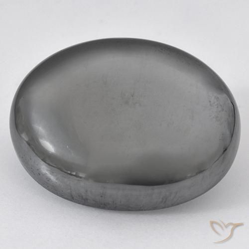 44.78ct Natural Silver Gray Hematite, Oval, Opaque
