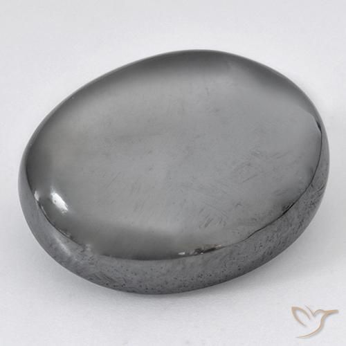 44.78 ct Gray Hematite Stone, Natural Hematite in Oval Cabochon Shape for Sale