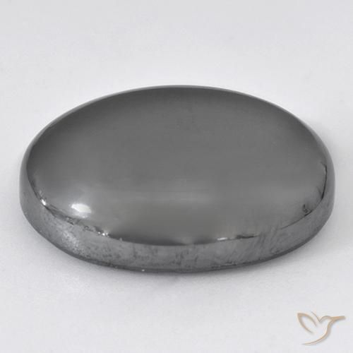 Hematite Gemstone in 23.6 x 18.7 mm Size for Sale, Hematite Stone in Silver Gray Color